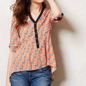 Anthropologie Vanessa Virginia Honore Tiger Shirt